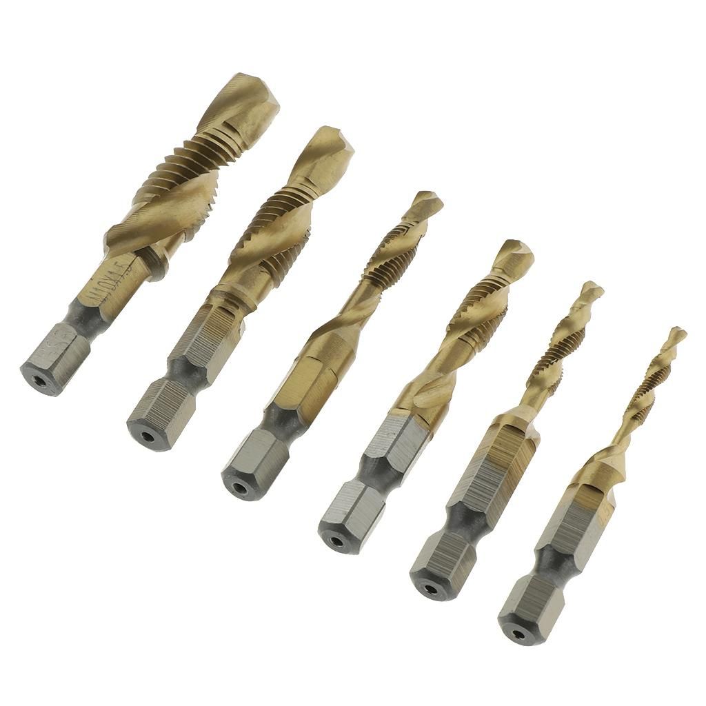 Combination Drill And Tap Bit 1/4inch  Shank Drill Screw Tap Bit
