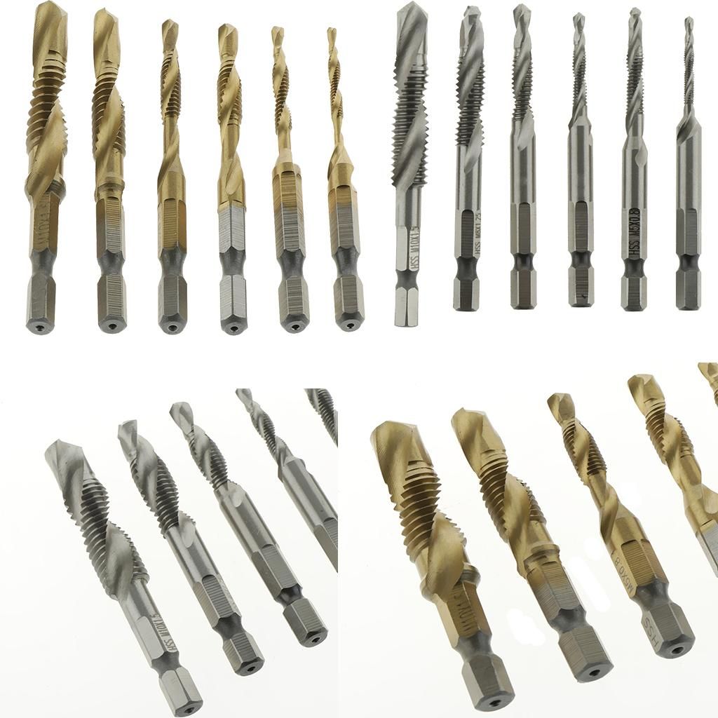 Combination Drill And Tap Bit 1/4inch  Shank Drill Screw Tap Bit