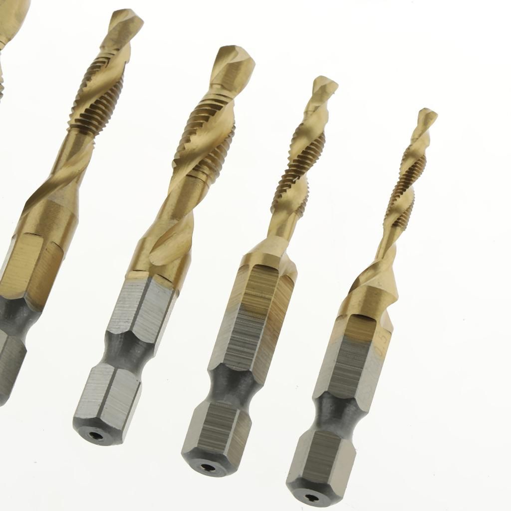 Combination Drill And Tap Bit 1/4inch  Shank Drill Screw Tap Bit
