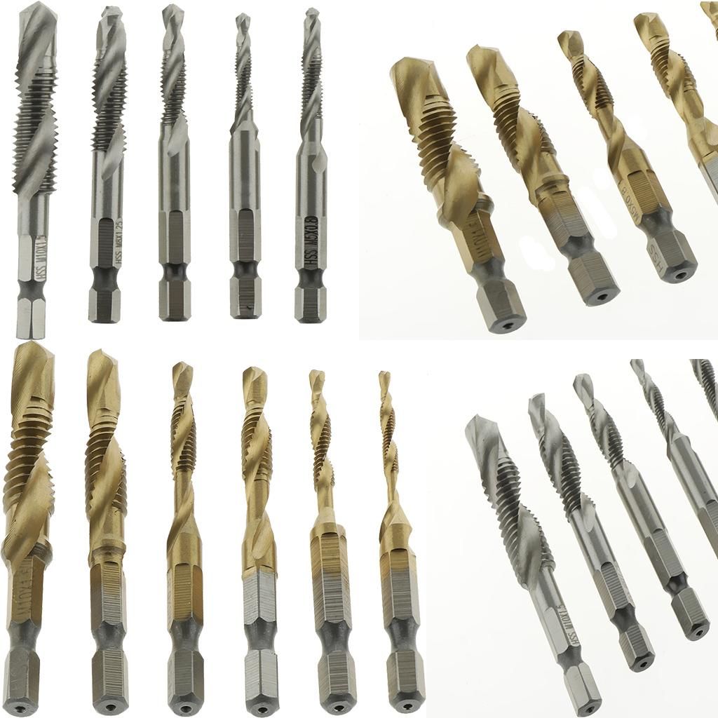 Combination Drill And Tap Bit 1/4inch  Shank Drill Screw Tap Bit