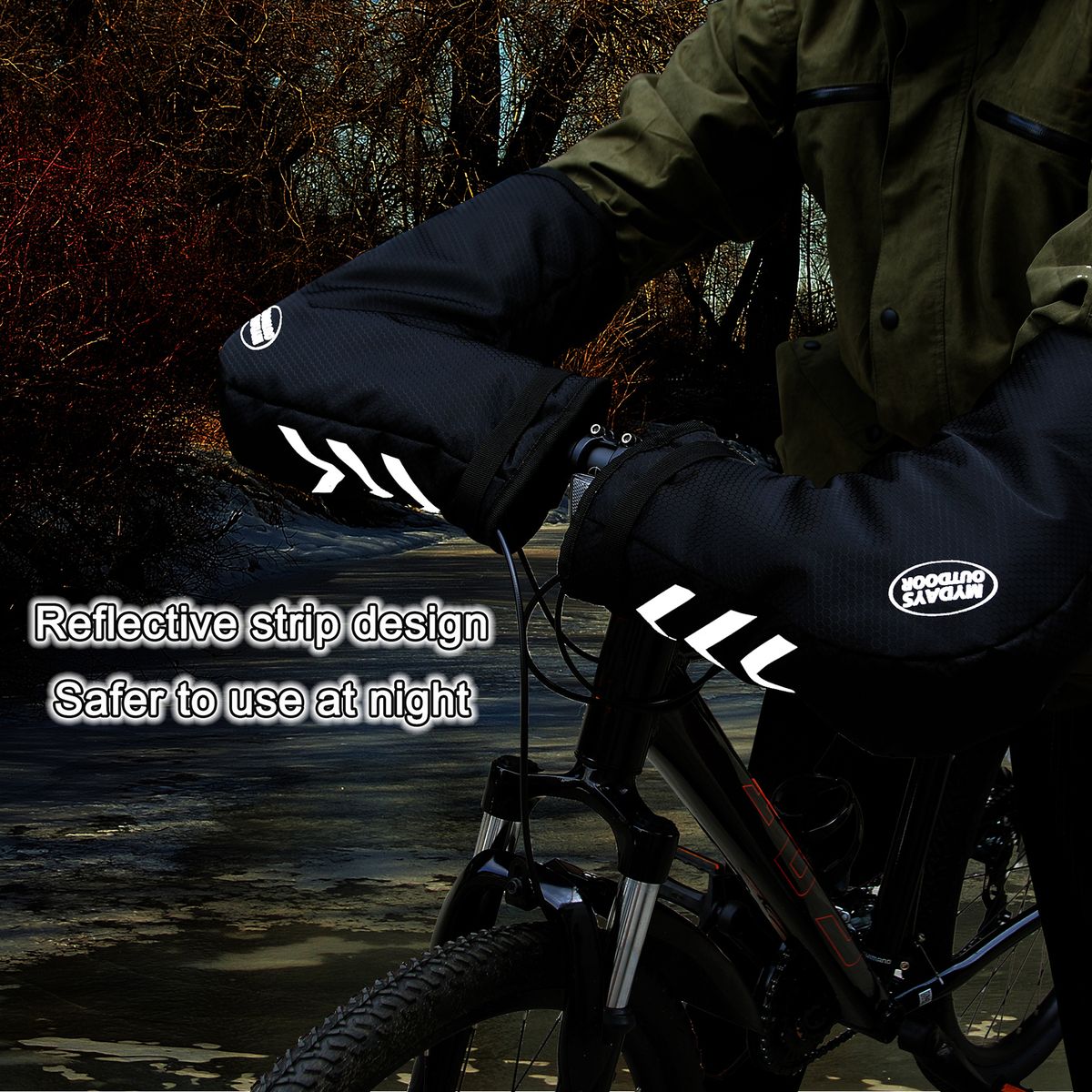 Winter Cycling Handlebar Mittens Cold Weather Windproof