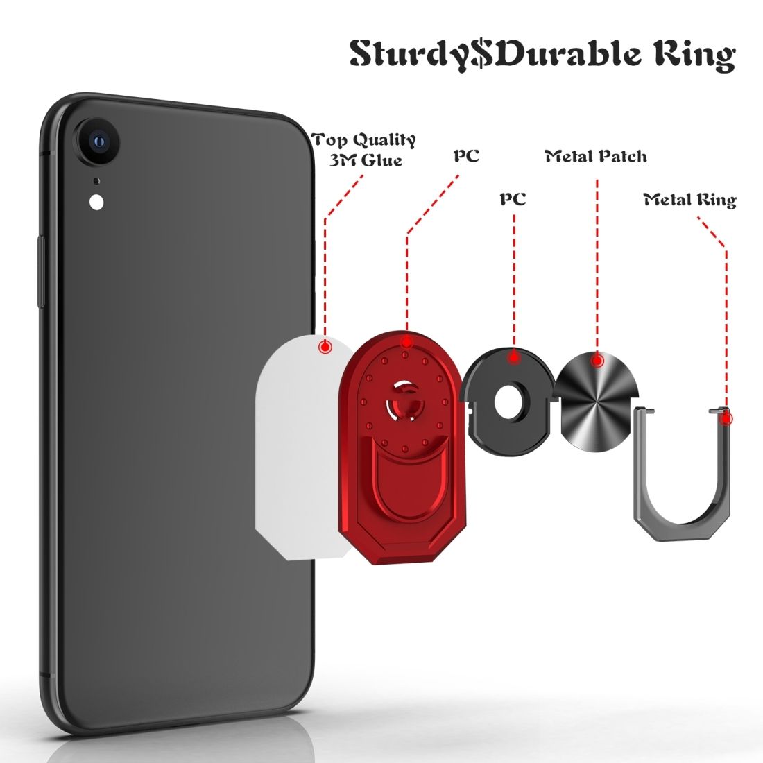 Universal 360-degree Rotatable Magnetic Phone Ring Holder
