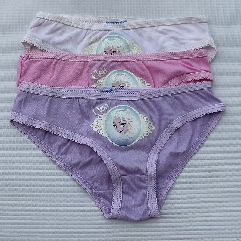 Set Of 3 Frozen Girls Briefs