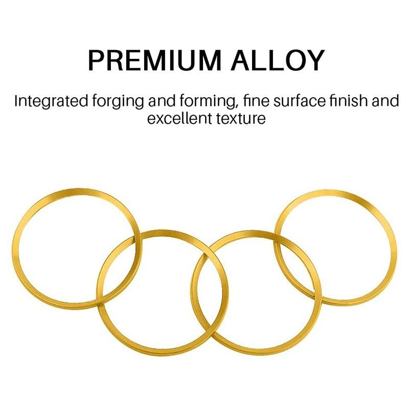 Wheel Center Caps Trim for Honda Civic 2020 -2016, Rims Center Caps Decoration Hubs Rings Aluminum Alloy 4Pcs (Gold)