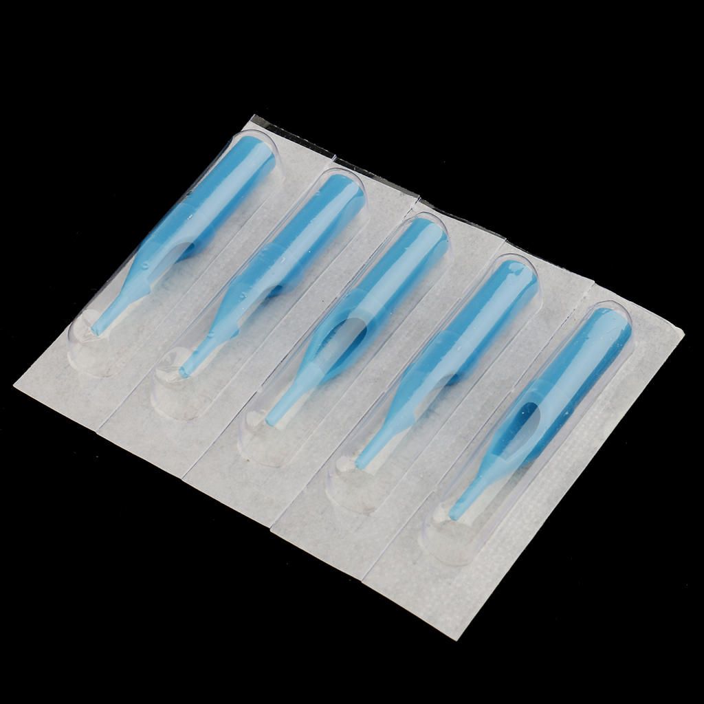 50pcs RT FT Disposable Sterile Tattoo Tips Nozzle  Tubes ,Blue