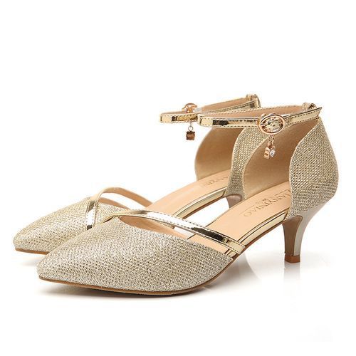 Women's Shoes Shine Rhinestone-Gold