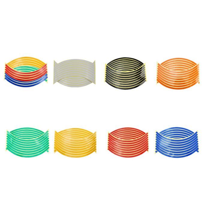 Fluores Ent Rim Tape Sti Kers Wheel Stripes De Als For Motor Y Le Wheels-Black-12