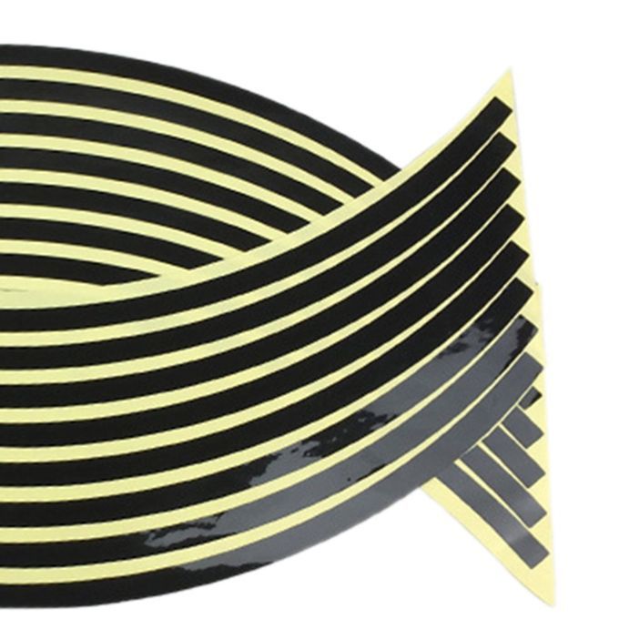 Fluores Ent Rim Tape Sti Kers Wheel Stripes De Als For Motor Y Le Wheels-Black-12