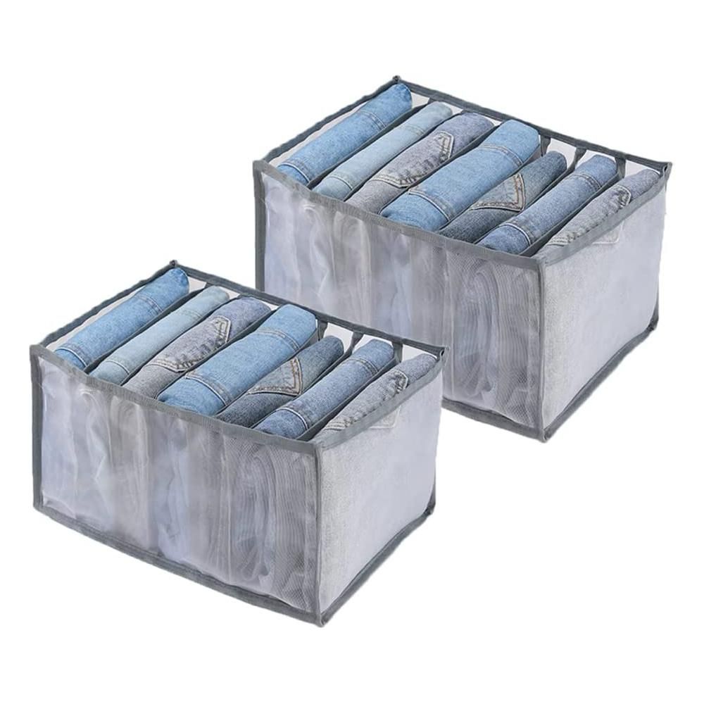 7 Grids Washable Wardrobe Clothes Organizer 2 Pcs