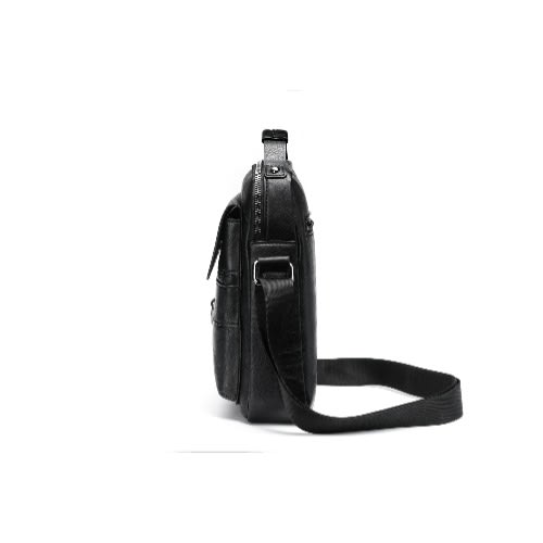Vintage Leather Shoulder Bag For Men - Black