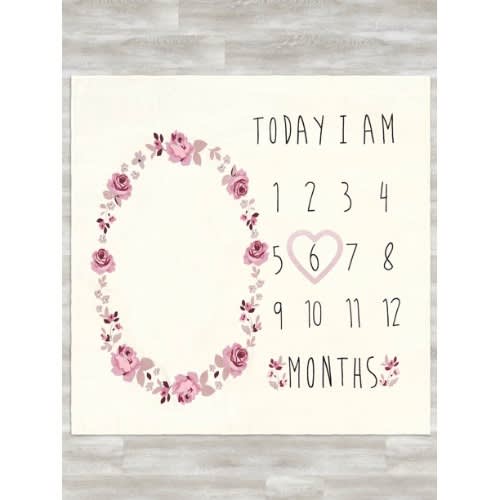 Modern Moments Baby Boy Or Girl Gender Neutral Milestone Blanket & Frame Set - 2
