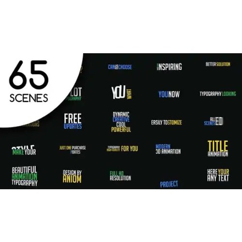 Vh – 65 Premium Animated Title Scenes With 3d Perspective
