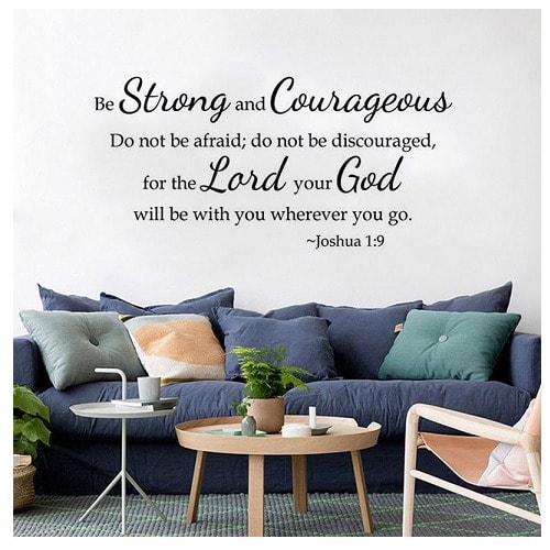 Bible Words (Joshua 1:9) Quotes Diy Wall Sticker
