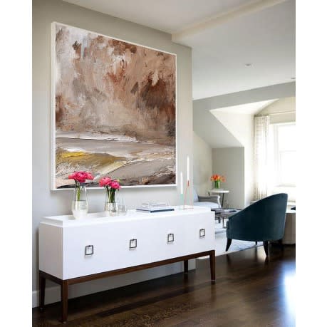 Abstract Art Picture Frame - Brown