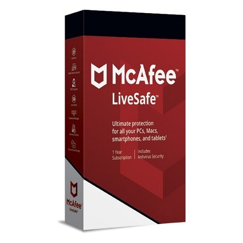 McAfee LiveSafe - 3pcs - 1 Year