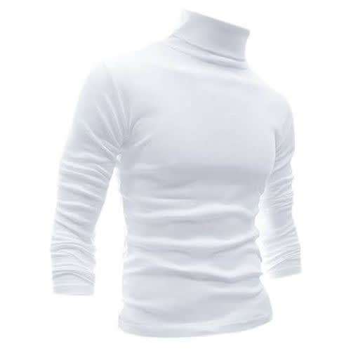 Mens Turtle Neck - White
