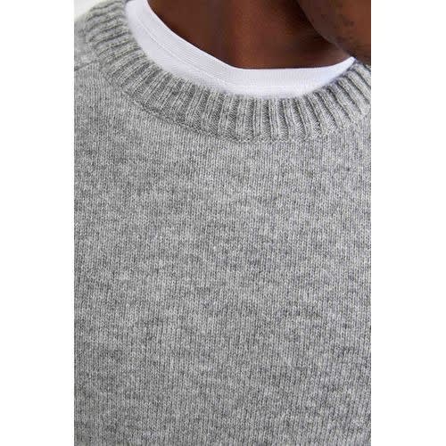 Breathable Comfy Wamrth Fit Tricot Pullover Sweater - Grey