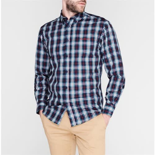 Long Sleeve Check Shirt Men