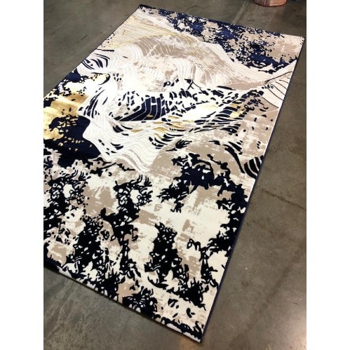 Retro Pattern Center Turkish Rug -3ft By 5ft -Multicolour