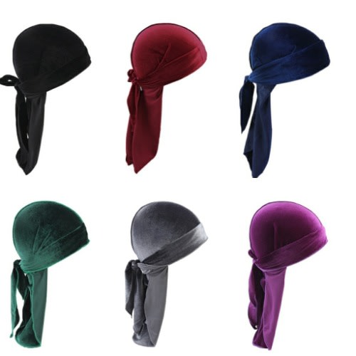 Plain Velvet Durags-6 In 1