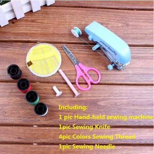 Spring Come Mini Sewing Machine & Scissors Set - Blue