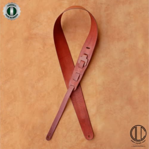 Leather Guitar Strap - Brown - Handcrafted