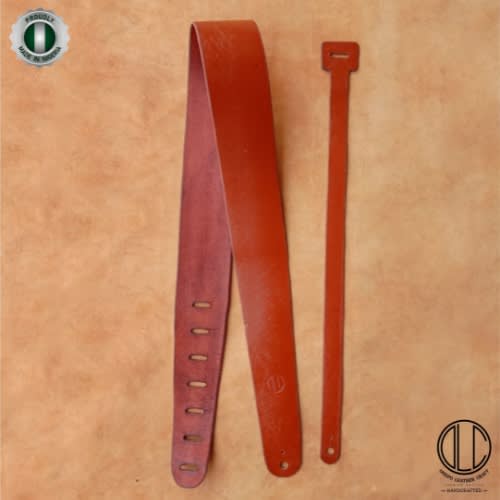 Leather Guitar Strap - Brown - Handcrafted