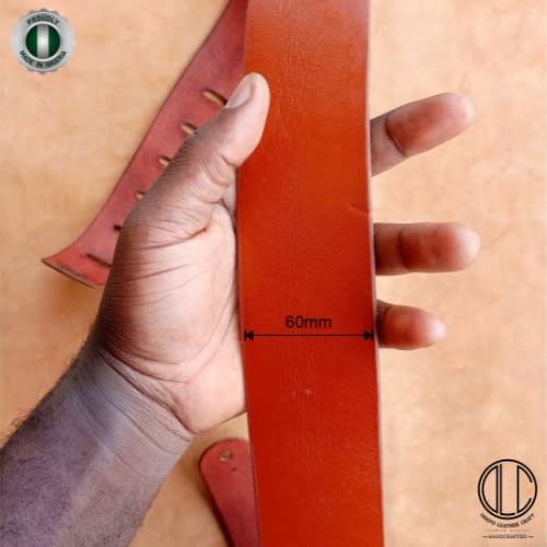 Leather Guitar Strap - Brown - Handcrafted