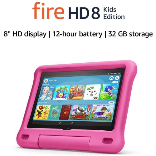 Fire 8 Edition- 10th Generations - 32GB Storage And 2GB RAM-Pink Pouch