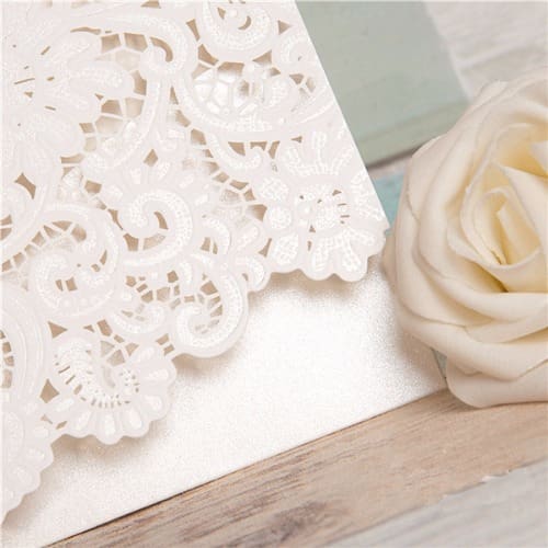 Laser Cut Wedding Invitation Card - Pack of 100
