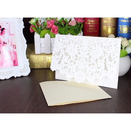 Laser Cut Wedding Invitation Card - Pack of 100