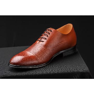 Brown Italian Calf Leather Cancun Oxford Men Shoe