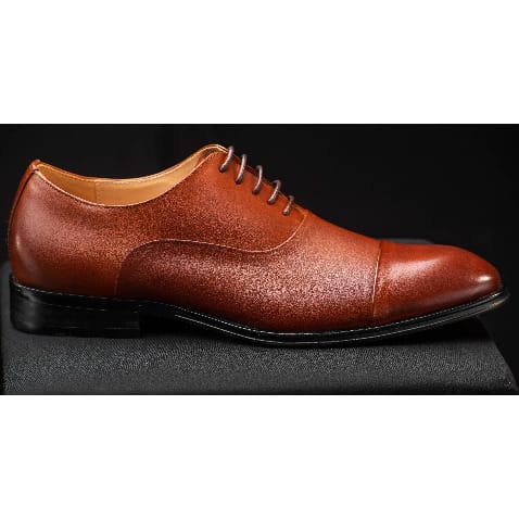 Brown Italian Calf Leather Cancun Oxford Men Shoe