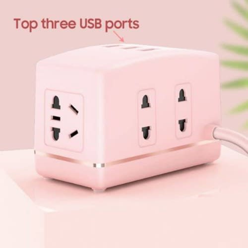 Desktop Multi Socket Plug With Usb/us/au Outlets Multi-function Retro Socket Adapter