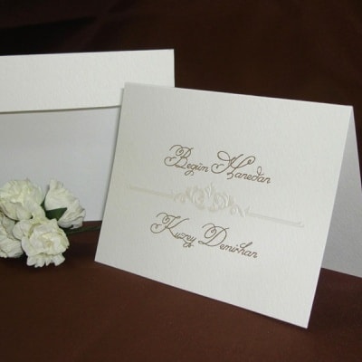 Wedding Invitation Card - Cream - 36 - Pack of 100