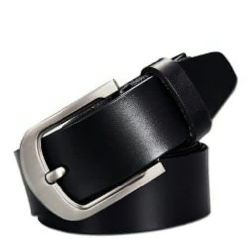 Pure Male Black Leather Belt