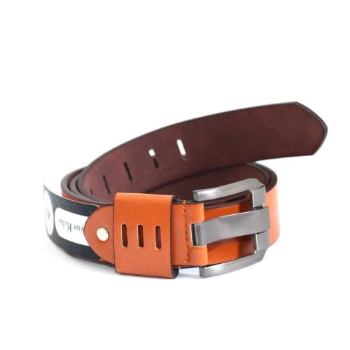Men's Brown Metal Buckle Belt