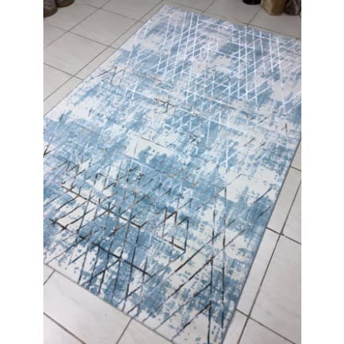 Turkish Rug - Retro Pattern Center - 4 By 6ft  - Multicolor
