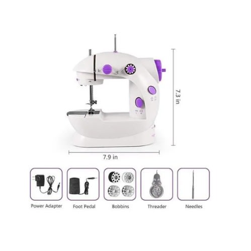 Mini Sewing Machine With Foot Pedal - Electric & Battery Operated.