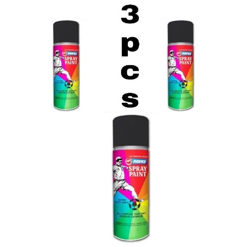 Spray Paint - Black - 3pieces -400ml each