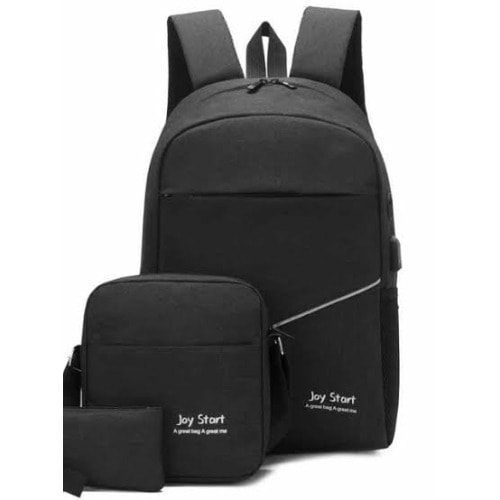 3 In 1 Laptop Bag - Black