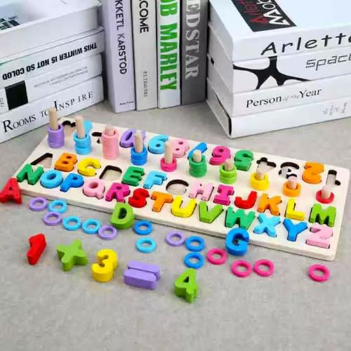 Wooden Teaching Logarithmic Board Puzzle