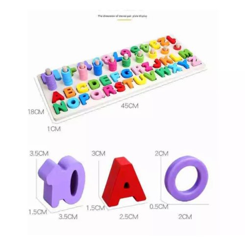 Wooden Teaching Logarithmic Board Puzzle