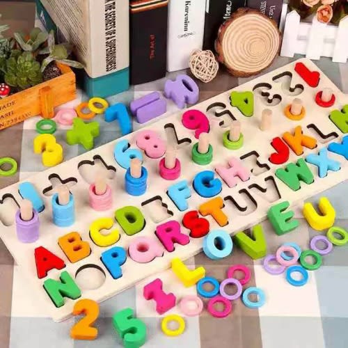Wooden Teaching Logarithmic Board Puzzle