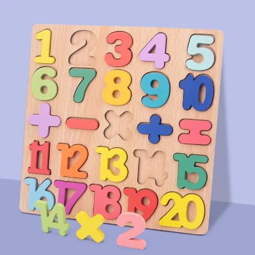 New Wooden Number Puzzle Kids Toy