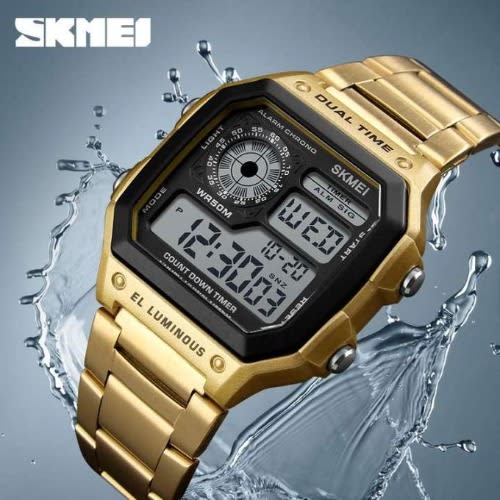 Men's Digital Wristwatch - 1335 - Gold