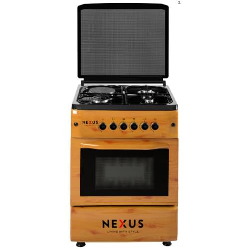60x60 Turkey Gas Cooker Wooden Finished Oven & Grill