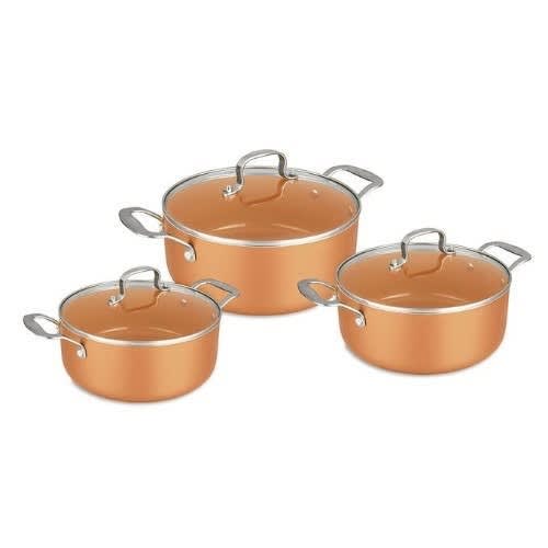 Sq Professional Aeris Non-stick Copper Casserole Set - 3pcs