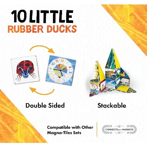 Magna-tiles By Eric Carle Magnetic Stem Toys - 10 Little Rubber Ducks