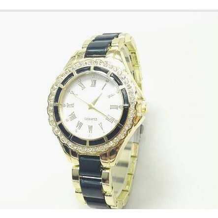 Ladies' 2-Tone Wristwatch - Black & Gold